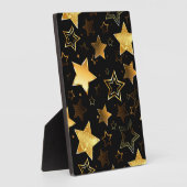 Nahtloses Muster mit goldenen Sternen Fotoplatte (Seite)