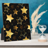 Nahtloses Muster mit goldenen Sternen Fotoplatte (Seite)