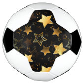 Nahtloses Muster mit goldenen Sternen Fußball (Gedreht)