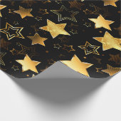 Nahtloses Muster mit goldenen Sternen Geschenkpapier (Ecke)
