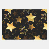 Nahtloses Muster mit goldenen Sternen Geschenkpapier Set (Vorderseite 3)