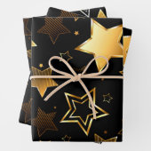 Nahtloses Muster mit goldenen Sternen Geschenkpapier Set (Beispiel)