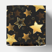 Nahtloses Muster mit goldenen Sternen Geschenkschachtel (Oben)