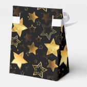 Nahtloses Muster mit goldenen Sternen Geschenkschachtel (Rückseite)
