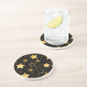 Nahtloses Muster mit goldenen Sternen Getränkeuntersetzer (Seite)