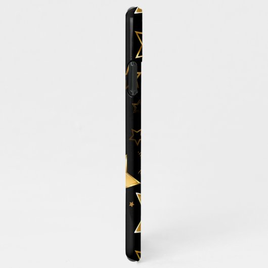 Nahtloses Muster mit goldenen Sternen iPhone Hülle (Rechte Seite)