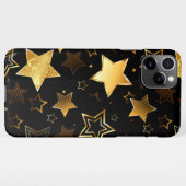 Nahtloses Muster mit goldenen Sternen iPhone Hülle (Rückseite (Horizontal))