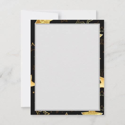 Nahtloses Muster mit goldenen Sternen Karte (Rückseite)