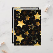 Nahtloses Muster mit goldenen Sternen Karte (Vorderseite/Rückseite Beispiel)
