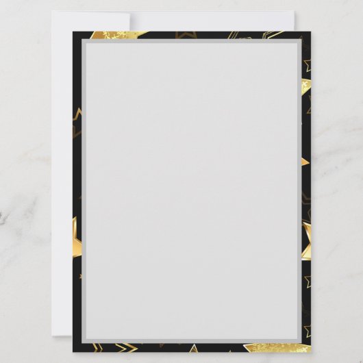 Nahtloses Muster mit goldenen Sternen Karte (Rückseite)