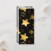 Nahtloses Muster mit goldenen Sternen Karte (Vorderseite/Rückseite Beispiel)