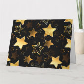 Nahtloses Muster mit goldenen Sternen Karte (Rückseite)