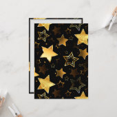Nahtloses Muster mit goldenen Sternen Karte (Vorderseite/Rückseite Beispiel)