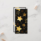 Nahtloses Muster mit goldenen Sternen Karte (Vorderseite/Rückseite Beispiel)