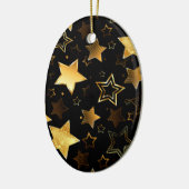 Nahtloses Muster mit goldenen Sternen Keramik Ornament (Links)
