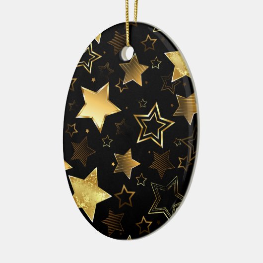 Nahtloses Muster mit goldenen Sternen Keramik Ornament (Links)