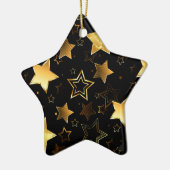 Nahtloses Muster mit goldenen Sternen Keramik Ornament (Links)