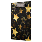 Nahtloses Muster mit goldenen Sternen Klemmbrett (Links)