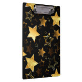 Nahtloses Muster mit goldenen Sternen Klemmbrett (Rechts)