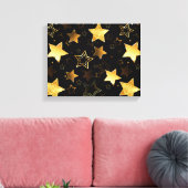 Nahtloses Muster mit goldenen Sternen Leinwanddruck (Insitu (Wohnzimmer))