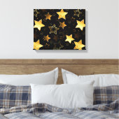 Nahtloses Muster mit goldenen Sternen Leinwanddruck (Insitu (Schlafzimmer))