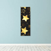 Nahtloses Muster mit goldenen Sternen Leinwanddruck (Insitu (Holzboden))
