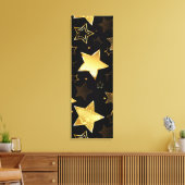 Nahtloses Muster mit goldenen Sternen Leinwanddruck (Insitu (Wohnzimmer))