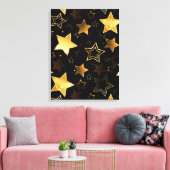 Nahtloses Muster mit goldenen Sternen Leinwanddruck (Insitu (Wohnzimmer))