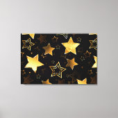 Nahtloses Muster mit goldenen Sternen Leinwanddruck (Vorderseite)