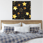 Nahtloses Muster mit goldenen Sternen Leinwanddruck (Insitu (Schlafzimmer))