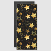 Nahtloses Muster mit goldenen Sternen Magneteinladung (Vorne/Hinten)