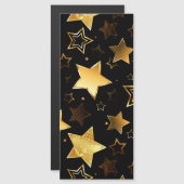 Nahtloses Muster mit goldenen Sternen Magneteinladung (Vorne/Hinten)