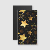 Nahtloses Muster mit goldenen Sternen Magnetkarte (Vorne/Hinten)