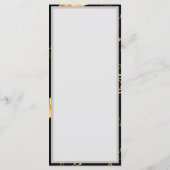 Nahtloses Muster mit goldenen Sternen Menükarte (Rückseite)