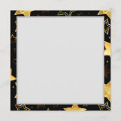 Nahtloses Muster mit goldenen Sternen Menükarte (Rückseite)