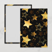 Nahtloses Muster mit goldenen Sternen Mitteilungskarte (Vorne/Hinten)