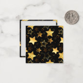 Nahtloses Muster mit goldenen Sternen Mitteilungskarte (Vorderseite/Rückseite Beispiel)