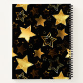 Nahtloses Muster mit goldenen Sternen Notizblock (Rückseite)