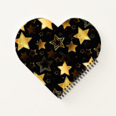 Nahtloses Muster mit goldenen Sternen Notizblock (Rückseite)