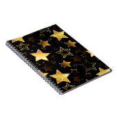 Nahtloses Muster mit goldenen Sternen Notizblock (Rechte Seite)