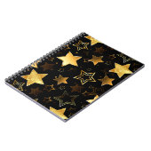 Nahtloses Muster mit goldenen Sternen Notizblock (Linke Seite)
