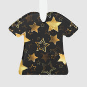 Nahtloses Muster mit goldenen Sternen Ornament (Rückseite)