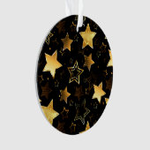 Nahtloses Muster mit goldenen Sternen Ornament (Vorderseite)