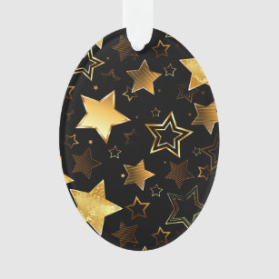 Nahtloses Muster mit goldenen Sternen Ornament