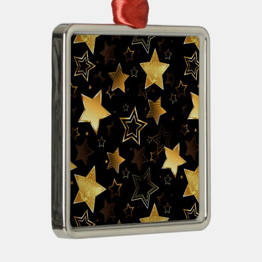 Nahtloses Muster mit goldenen Sternen Ornament Aus Metall (Rechts)