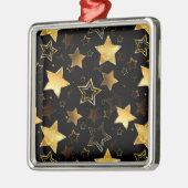 Nahtloses Muster mit goldenen Sternen Ornament Aus Metall (Links)