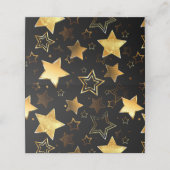 Nahtloses Muster mit goldenen Sternen Platzkarte (Außenseite Aufgefaltet)