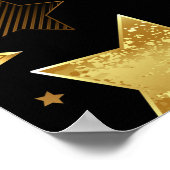 Nahtloses Muster mit goldenen Sternen Poster (Ecke)
