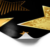 Nahtloses Muster mit goldenen Sternen Poster (Ecke)
