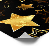Nahtloses Muster mit goldenen Sternen Poster (Ecke)